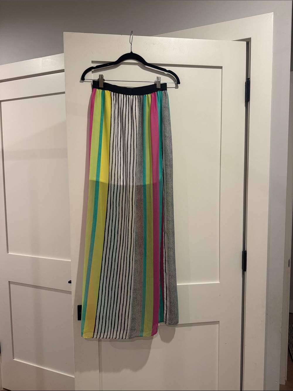Multi-Color Striped Maxi Skirt